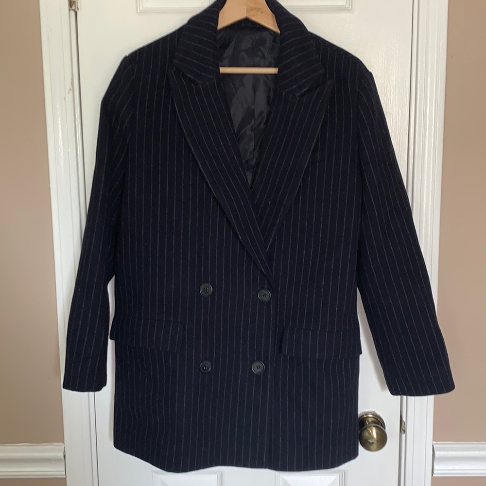 & Other Stories Pinstripe Wool Blazer